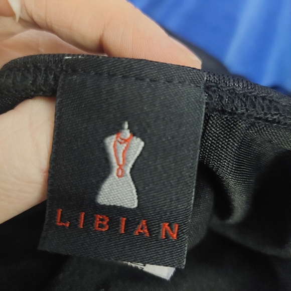 Libian Wrap front black shimmery top 3XL - Picture 6 of 6